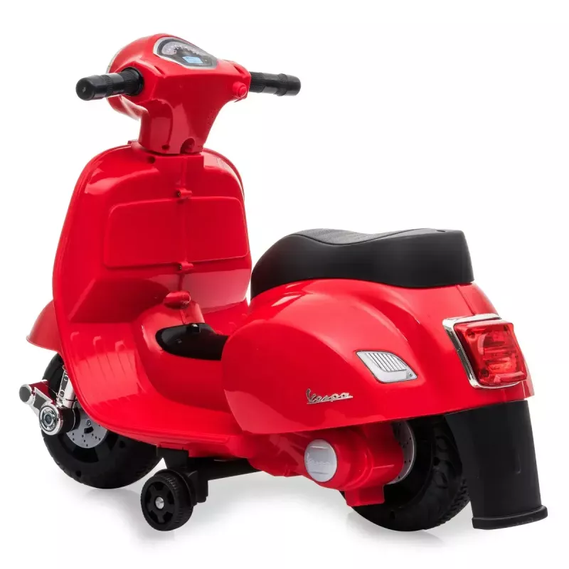 Elektryczny jeździk Jamara Vespa Mini — zasilany bateriami, 4 koła, dla dzieci od 1,6 roku życia, światła, kolory: czarny/czerwony