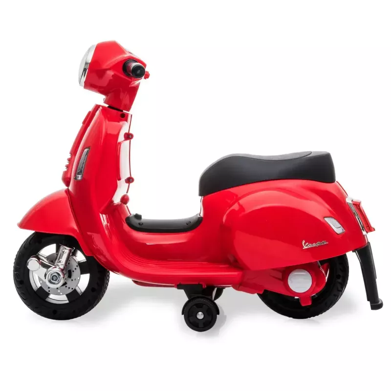 Elektryczny jeździk Jamara Vespa Mini — zasilany bateriami, 4 koła, dla dzieci od 1,6 roku życia, światła, kolory: czarny/czerwony