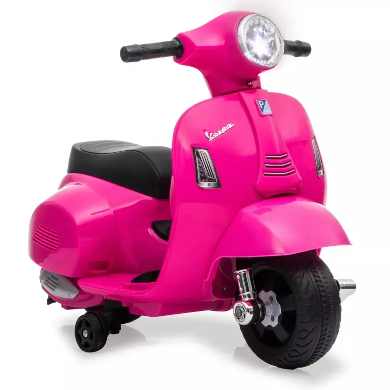 Elektryczny jeździk Jamara Vespa Mini, zasilany bateriami, 4 koła, wiek od 1,6 lat, światła, czarny lub różowy