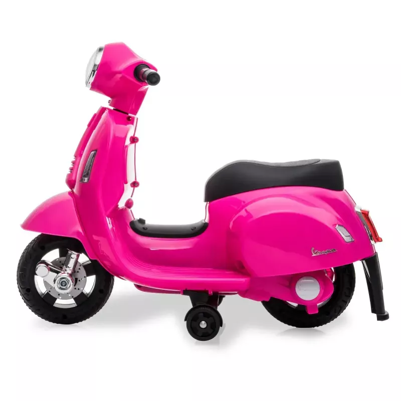 Elektryczny jeździk Jamara Vespa Mini, zasilany bateriami, 4 koła, wiek od 1,6 lat, światła, czarny lub różowy