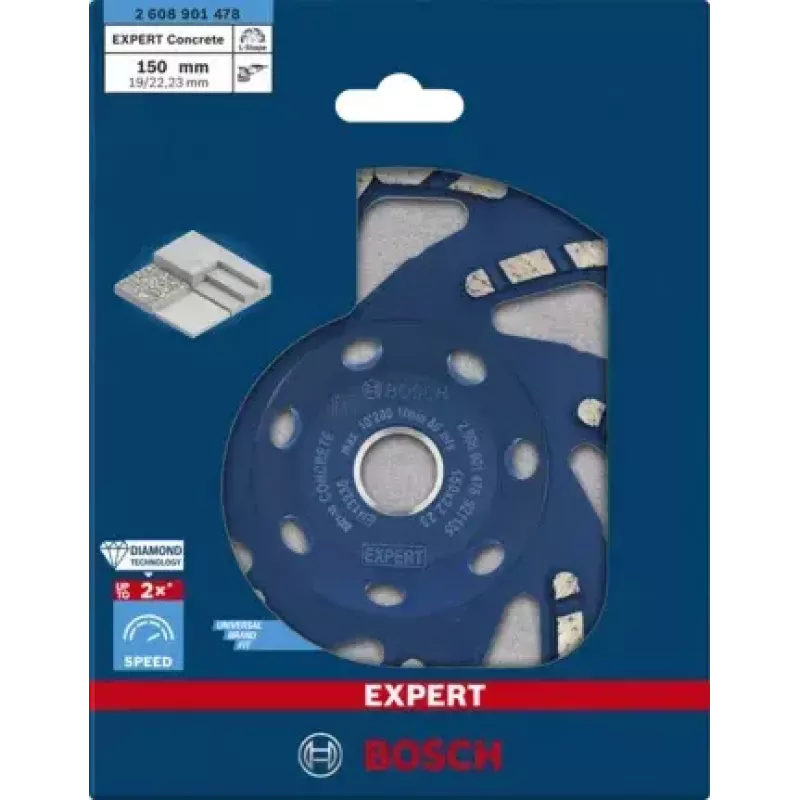 Tarcza szlifierska Bosch 2 608 901 478 Płaskie centrum do betonu