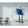 Manhattan Trolley Mount Stand for TV & Monitors (regulacja wysokości korbą), Do ekranów: 37 inch do 120 inch, Kompatybilność VESA: wszystkie między 200x200 do 1000x600mm - sprawdź wymiary czterech otworów montażowych z tyłu ekranu, aby upewnić się, że pasują, Maks. 120kg, 1180 do 1630mm
