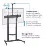 Manhattan Trolley Mount Stand for TV & Monitors (regulacja wysokości korbą), Do ekranów: 37 inch do 120 inch, Kompatybilność VESA: wszystkie między 200x200 do 1000x600mm - sprawdź wymiary czterech otworów montażowych z tyłu ekranu, aby upewnić się, że pasują, Maks. 120kg, 1180 do 1630mm