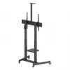 Manhattan Trolley Mount Stand for TV & Monitors (regulacja wysokości korbą), Do ekranów: 37 inch do 120 inch, Kompatybilność VESA: wszystkie między 200x200 do 1000x600mm - sprawdź wymiary czterech otworów montażowych z tyłu ekranu, aby upewnić się, że pasują, Maks. 120kg, 1180 do 1630mm