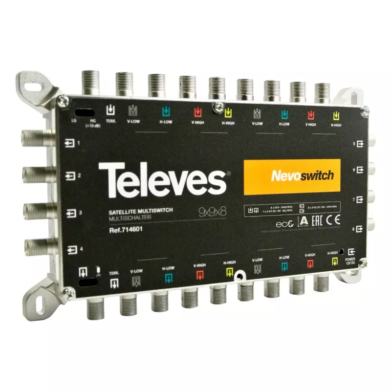 Multiswitch satelitarny Televes 714601 9 wejść 17 wyjść