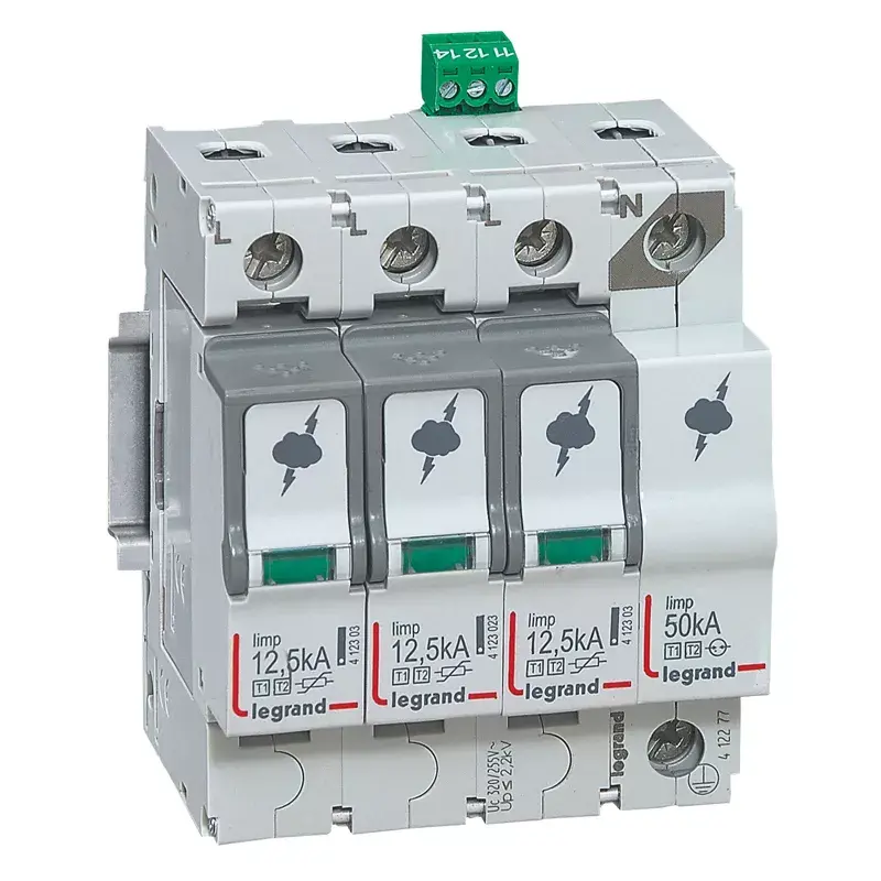 Legrand 412277 ogranicznik przepięć SPD T1+T2 3P+N 12,5kA