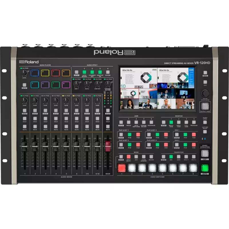 Mikser audio Roland VR-120HD 42 kanały 24-bit 48 kHz Czarny