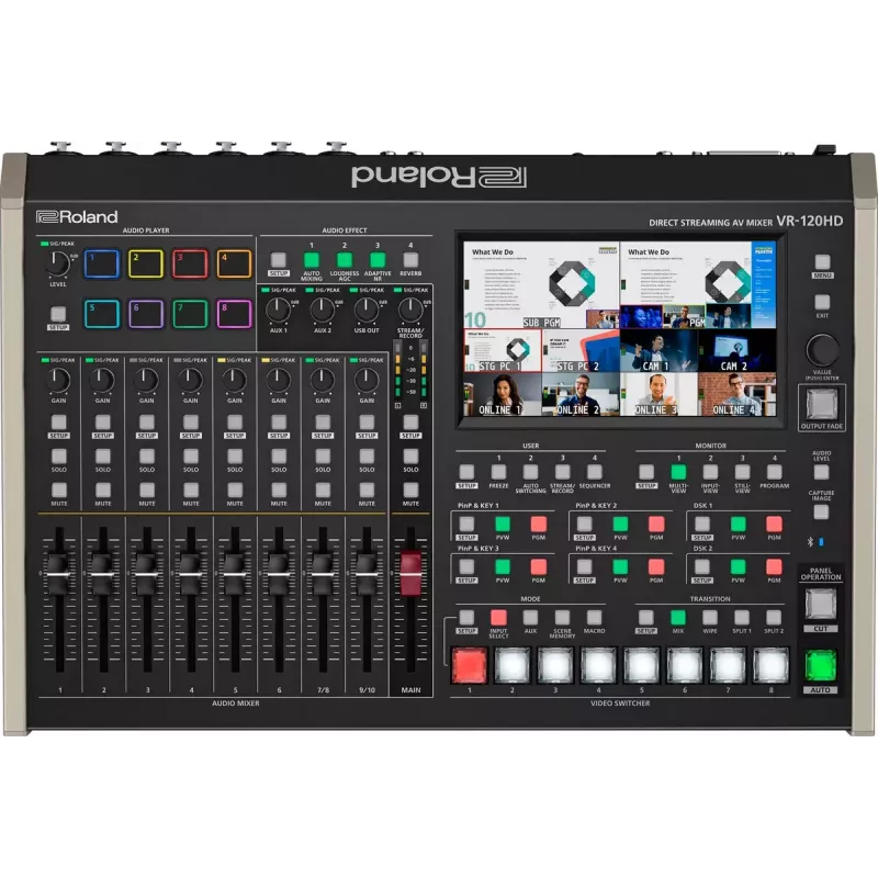 Mikser audio Roland VR-120HD 42 kanały 24-bit 48 kHz Czarny