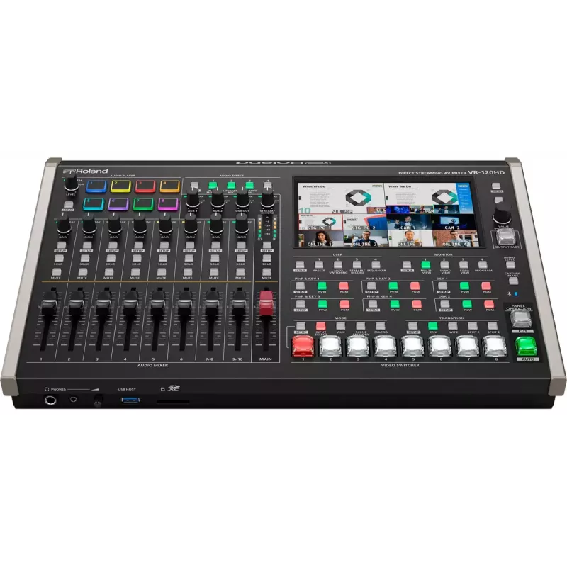 Mikser audio Roland VR-120HD 42 kanały 24-bit 48 kHz Czarny