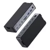 eSTUFF GLB232006 stacja dokująca/replikator portów do laptopa przewodowa USB 3.2 Gen 1 (3.1 Gen 1) Type-C aluminium, czarna