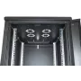 Intellinet 19-calowa Szafa Sieciowa - Wolnostojąca, 42U, 600x800 mm (szerokość x głębokość), Czarna, Flatpack, Maks. 1500 kg, Zamek drzwi wielopunktowy, Jeden zamek na panel boczny, Głębokość użytkowa od 123 do 573 mm, IP20, Stojak, Stal