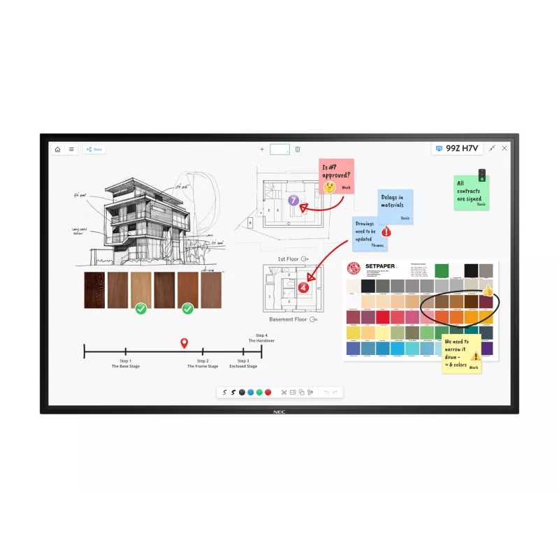 NEC MultiSync M861 IGB Cyfrowy panel informacyjny 2.18 m (86 cali) LCD 500 cd/m² 4K Ultra HD Czarny Ekran dotykowy 24/7