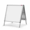 Nobo Essence A1 znak chodnikowy w kształcie litery A, przenośna tablica ogłoszeniowa, srebrny, aluminium, PVC, stal, A1, 605 mm, 1095 mm