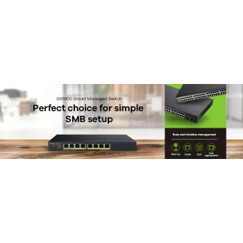 Zyxel GS1900-8HP Zarządzalny przełącznik L2 Gigabit Ethernet (10/100/1000) Power over Ethernet (PoE) Czarny