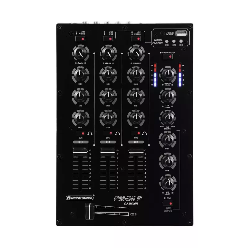 Mikser audio Omnitronic 10006879 3 kanały 20 - 20000 Hz Czarny