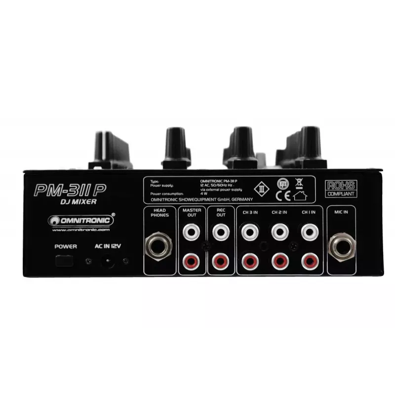 Mikser audio Omnitronic 10006879 3 kanały 20 - 20000 Hz Czarny