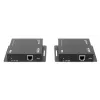 Zestaw przedłużacza Manhattan 1080p HDMI KVM over IP, przedłuża sygnał 1080p@60Hz do 120m za pomocą pojedynczego kabla Ethernet Cat6 lub sieci obsługującej IP, nadajnik i odbiornik, porty USB-A dla komputera/myszy/klawiatury, czarny, trzyletnia gwarancja