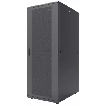 Intellinet Szafa serwerowa 19 cali - Wolnostojąca, 47U, 800x1000mm (szerokość x głębokość), Czarna, Paczka płaska, Maks. 1500kg, Wielopunktowy zamek drzwi, Jeden zamek na panel boczny, Użytkowa głębokość 123 do 773mm, IP20, Stelaż, Stal