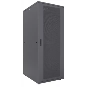 Intellinet Szafa serwerowa 19 cali - Wolnostojąca, 47U, 800x1000mm (szerokość x głębokość), Czarna, Paczka płaska, Maks. 1500kg, Wielopunktowy zamek drzwi, Jeden zamek na panel boczny, Użytkowa głębokość 123 do 773mm, IP20, Stelaż, Stal