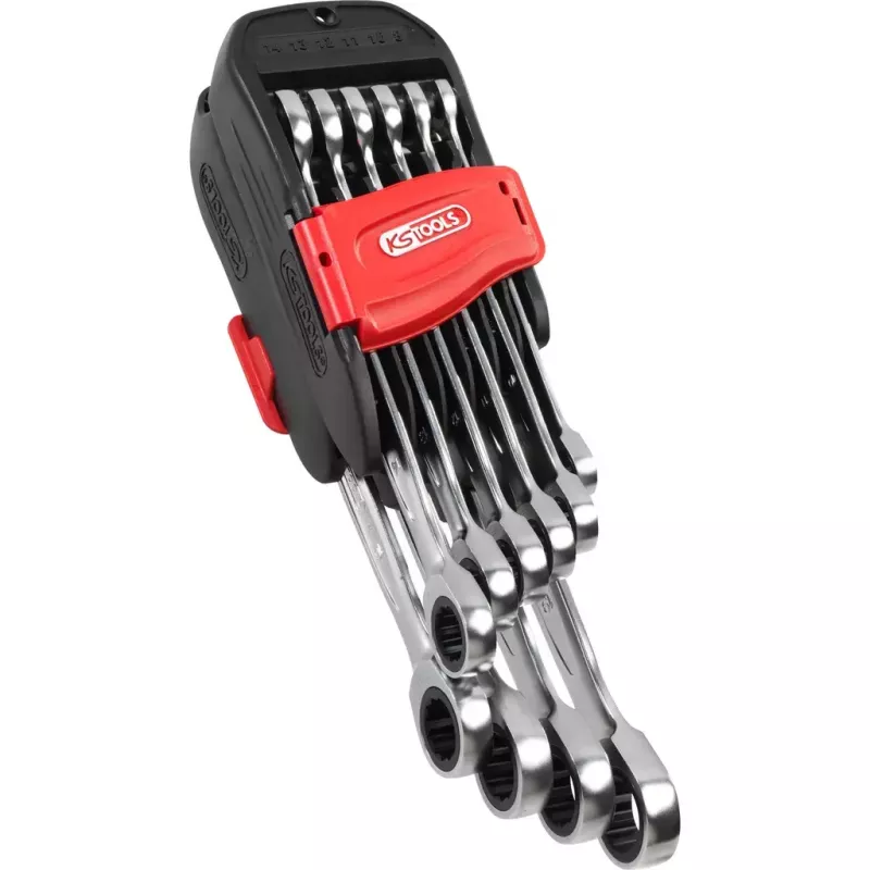 KS Tools GEARplus 503.4250 zestaw kluczy oczkowych z grzechotką, 10 szt.