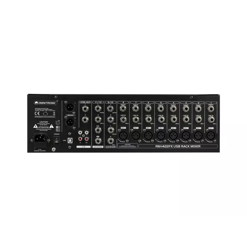 Mikser Omnitronic RM-1422FX 12 kanałów 20 - 20000 Hz Czarny