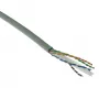 ACT Cat 6 F/UTP solidny kabel instalacyjny, PVC, CPR euroklasa ECA, 24AWG, szary 305 metrów