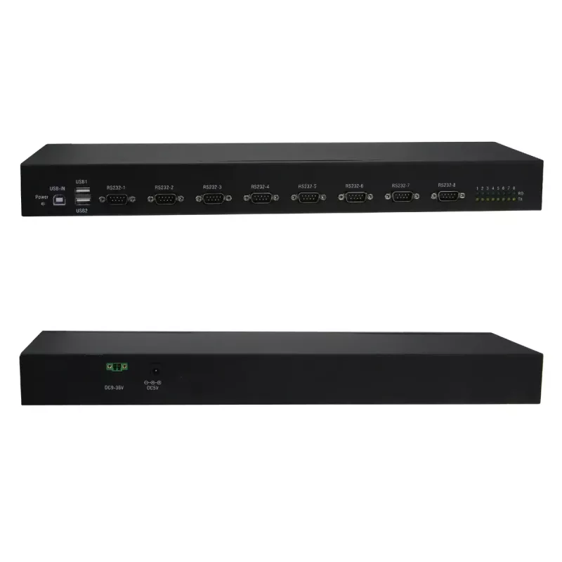 Konwerter/repeater/izolator szeregowy RealPower 284513 USB 2.0 RS-232 Czarny