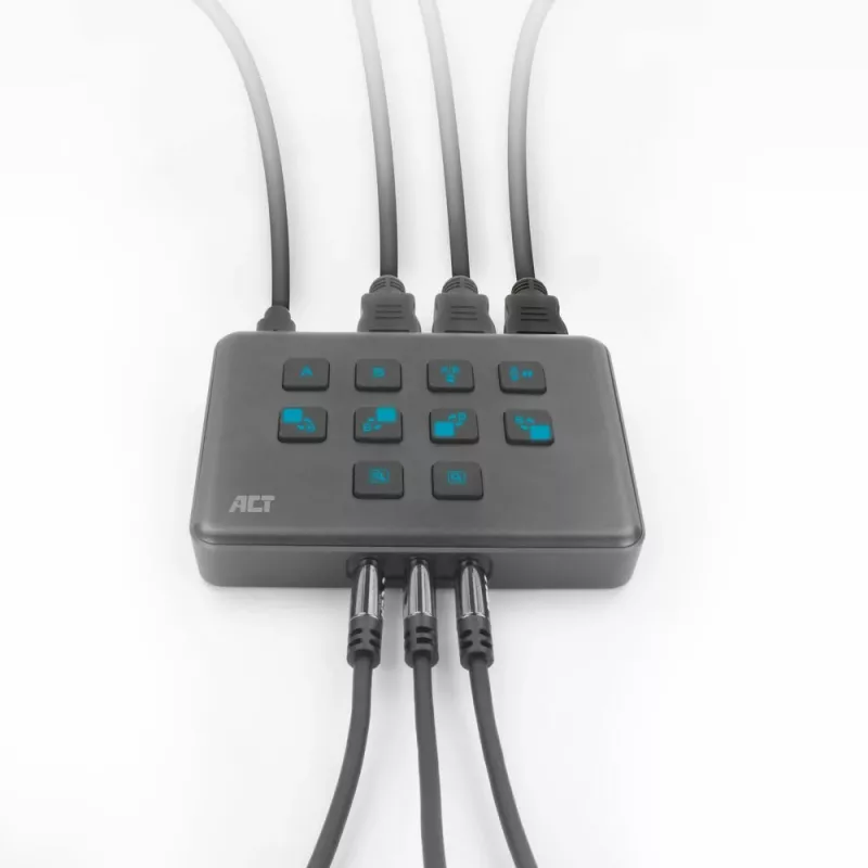 ACT Dual HDMI input USB-C Video Switcher 60Hz szary