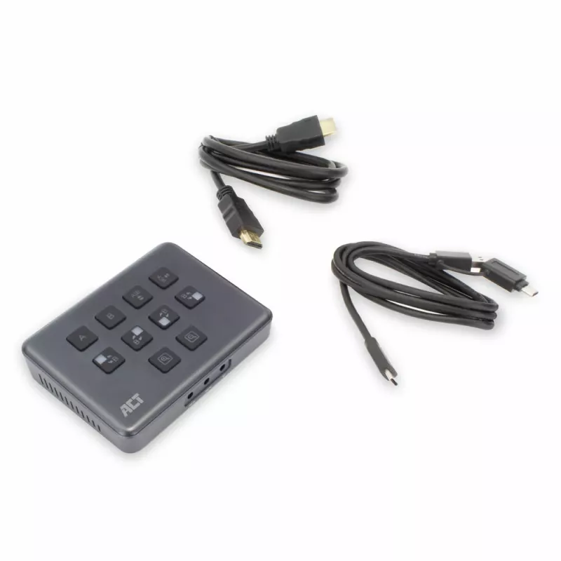 ACT Dual HDMI input USB-C Video Switcher 60Hz szary