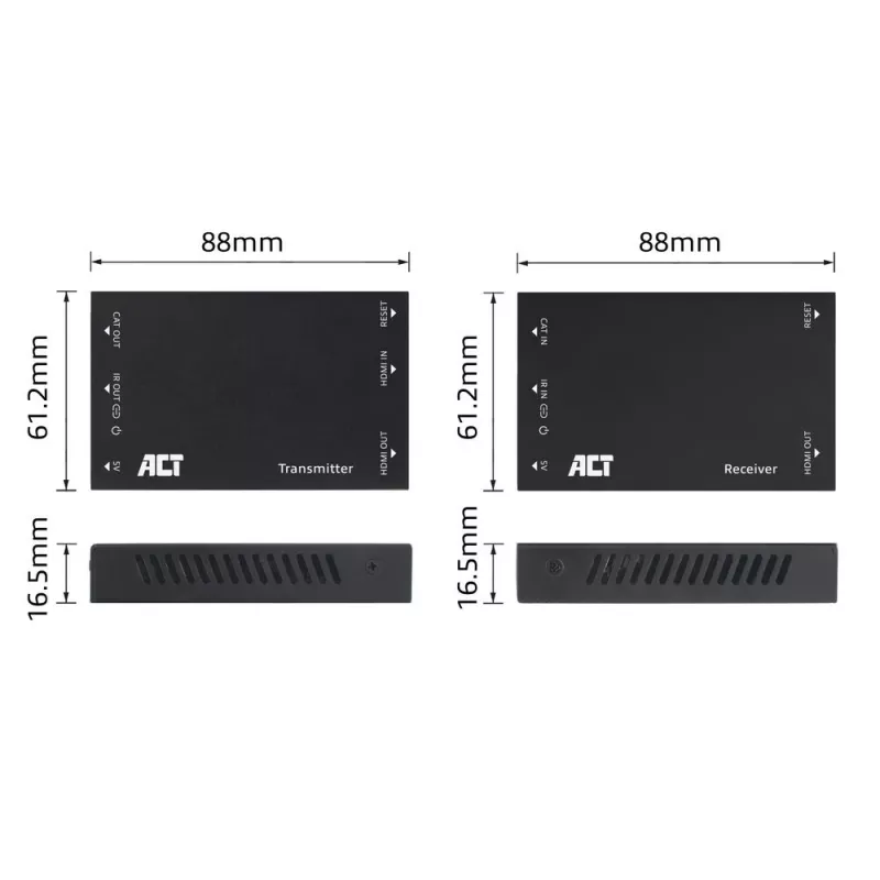 HDMI over CAT Extender Set ACT AC7852 — przedłużenie sygnału HDMI do 150 m przez CAT5e