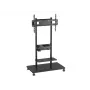 Mobilny wózek pod telewizor EQUIP 50–90 cali z półką perforowaną, VESA 200x200–600x400, 60 kg, czarny