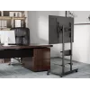 Mobilny wózek pod telewizor EQUIP 50–90 cali z półką perforowaną, VESA 200x200–600x400, 60 kg, czarny