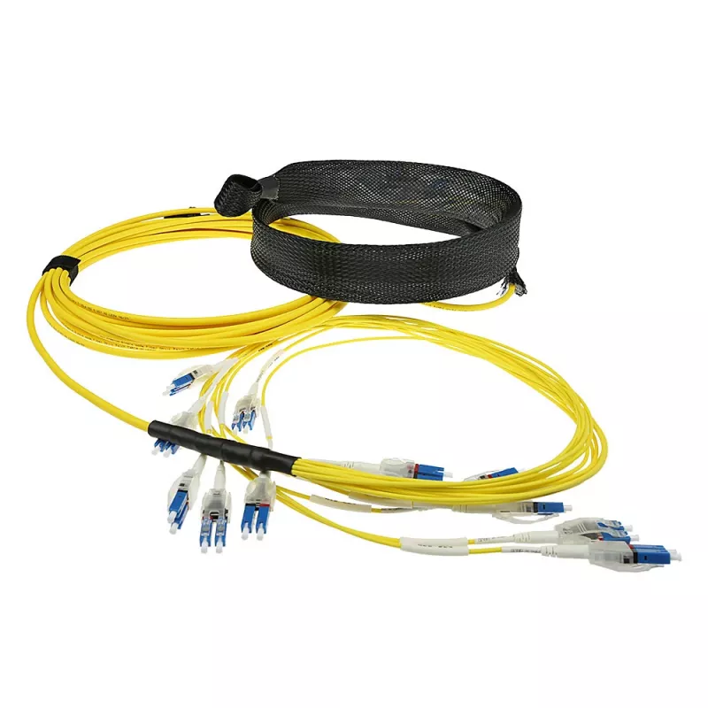 ACT 50 metrów Singlemode 9/125 OS2 Preterminowany kabel światłowodowy 24F LC Polarity Twist