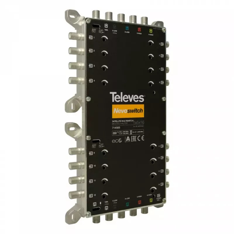 Multiswitch satelitarny Televes 714505 5 wejść 16 wyjść
