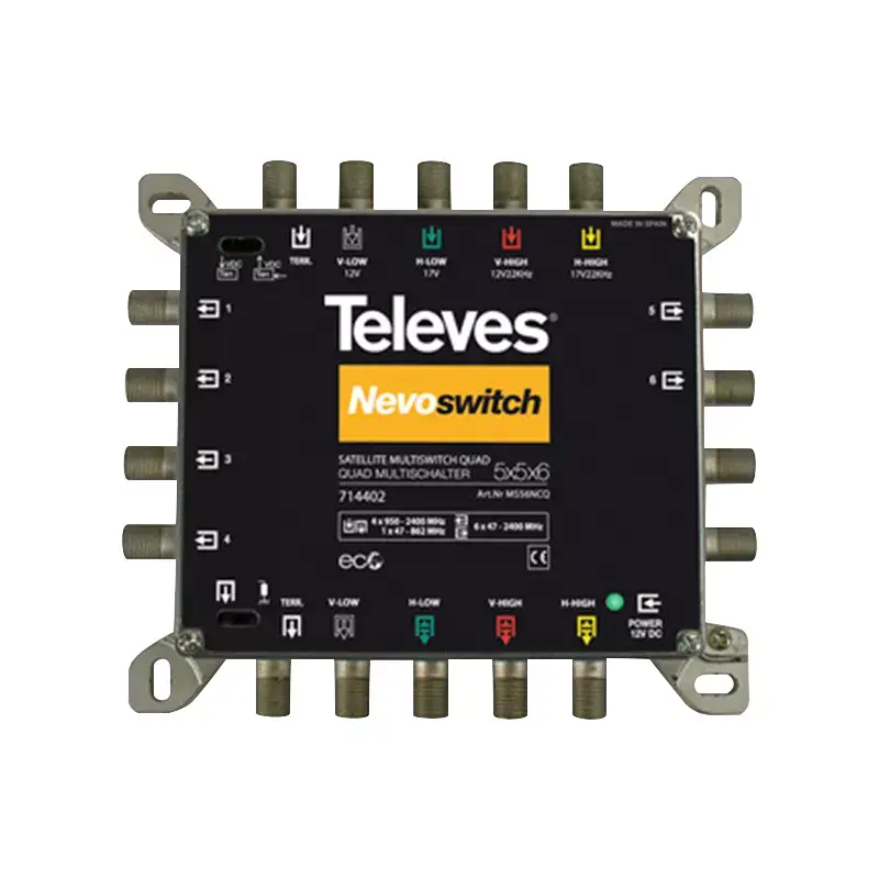 Multiswitch satelitarny Televes MS56NCQ 5 wejść 6 wyjść