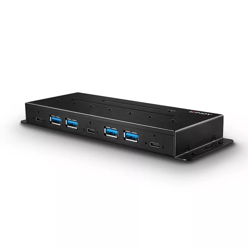 Lindy 7-portowy metalowy hub USB 3.2 Gen 2