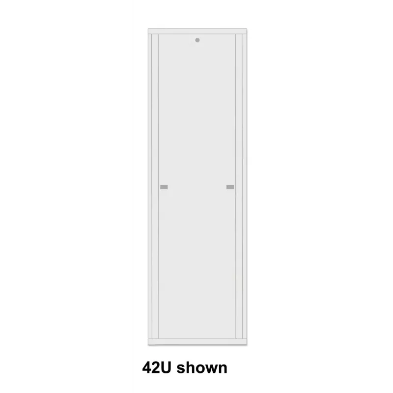 Intellinet 19-calowa szafa sieciowa - wolnostojąca (Basic), 42U, 600x800 mm (szerokość x głębokość), szara, płaska paczka, maks. 600 kg, zamek jednopunktowy, jeden zamek na panel boczny, głębokość użytkowa 123 do 573 mm, stojak, IP20, stal