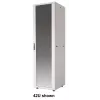 Intellinet 19-calowa szafa sieciowa - wolnostojąca (Basic), 42U, 600x800 mm (szerokość x głębokość), szara, płaska paczka, maks. 600 kg, zamek jednopunktowy, jeden zamek na panel boczny, głębokość użytkowa 123 do 573 mm, stojak, IP20, stal