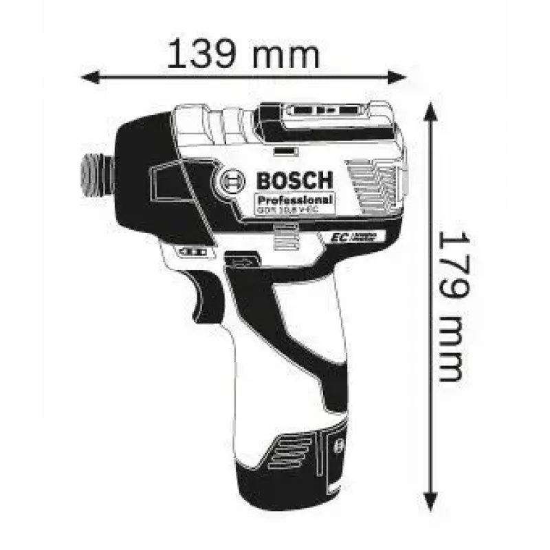 Klucz udarowy Bosch GDR 12V-110 Professional 1/4 cala 110 N⋅m 10,8 V