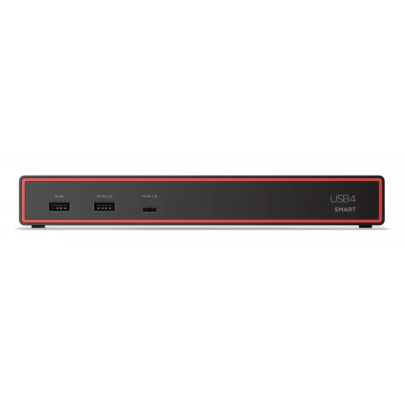 Stacja dokująca Lenovo ThinkPad USB4 Smart Dock 5500 — przewodowa USB4, 65W PD, Gigabit Ethernet, 4K@30Hz, zasilacz 100W, Eclipse Czarny