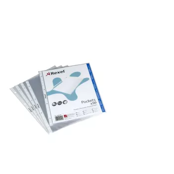 Rexel Crystal Clear A4 Top Open Pocket (50), 210 x 297 mm (A4), Transparent, Polipropylen (PP), Pionowa, 50 szt.