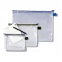 Rexel Mesh Bag z czarnym zamkiem A5, PVC, 31 g, Czarny, Przezroczysty