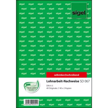 Formularz biznesowy Sigel SD067 zielony A5 120 arkuszy