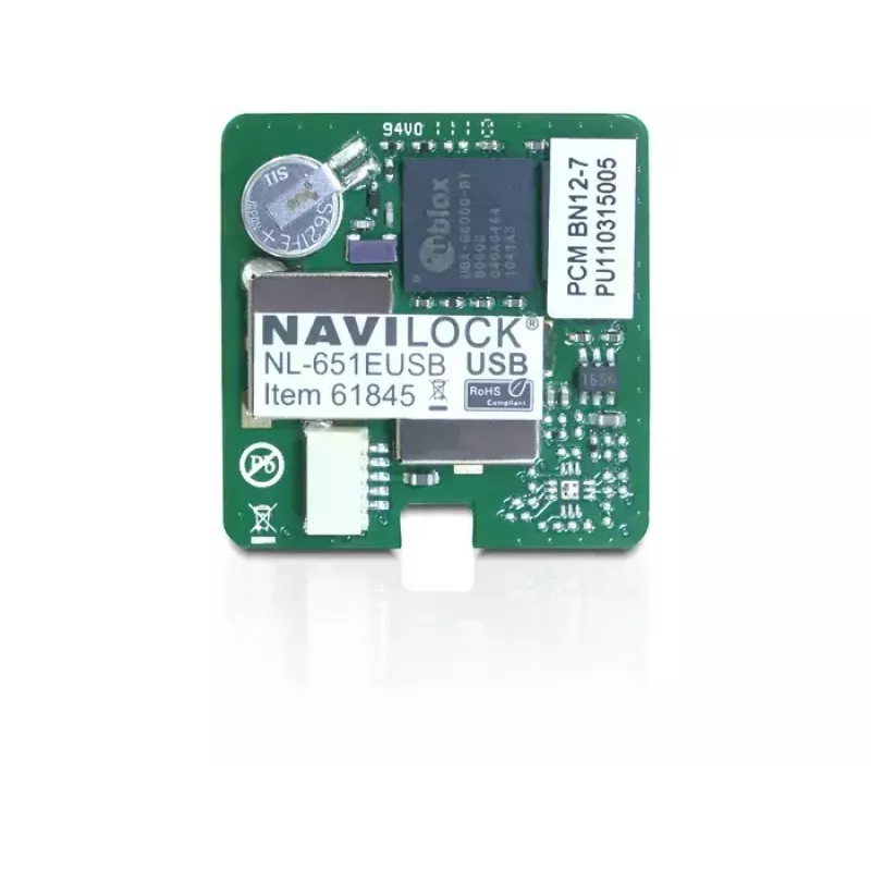 Moduł odbiornika GPS USB Navilock NL-651EUSB — 50 kanałów, interfejs USB, czułość -160 dBmW, 30×30×7,9 mm