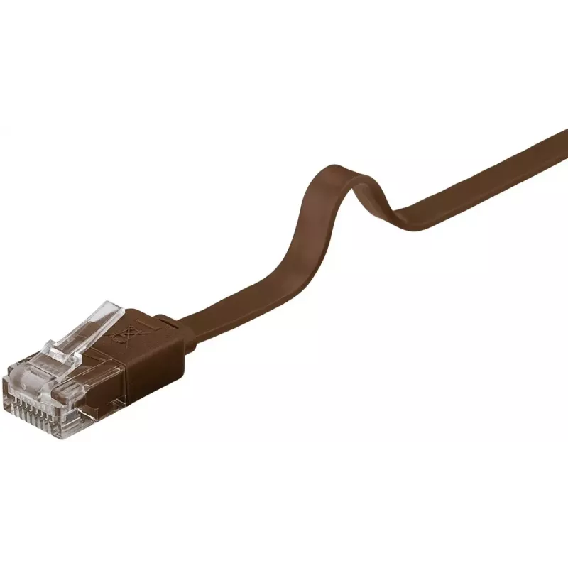 Kabel sieciowy Goobay 95896 3m Cat6 U/UTP Brązowy