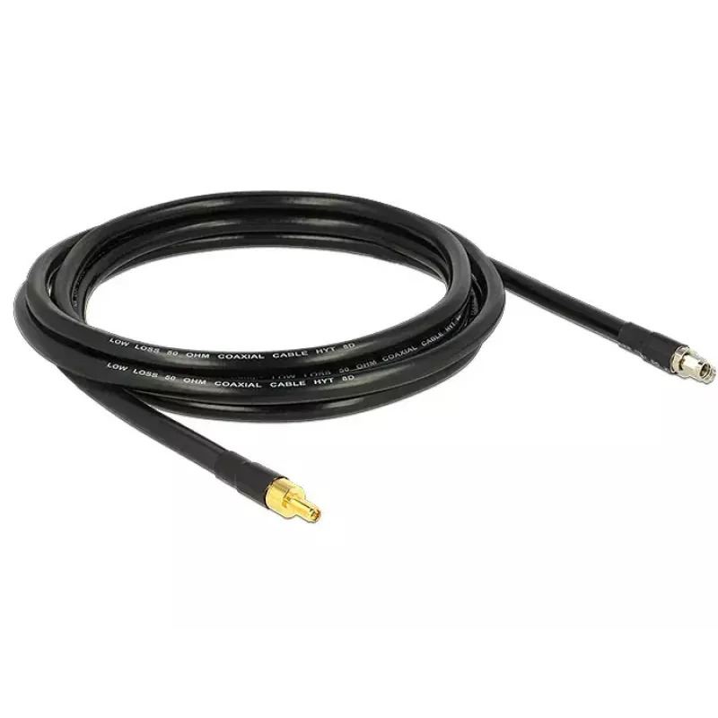 Kabel koncentryczny DeLOCK 13015 3m RP-SMA Czarny