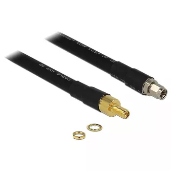 Kabel koncentryczny DeLOCK 13015 3m RP-SMA Czarny