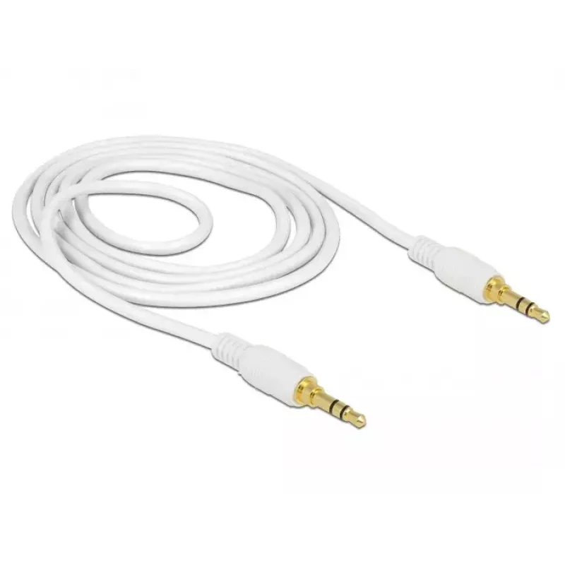 Kabel audio DeLOCK 85548 1m 3.5mm Biały