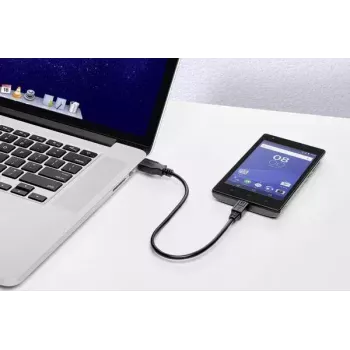 Kabel USB Renkforce RF-4463073 0,15 m USB A Micro-USB B Czarny