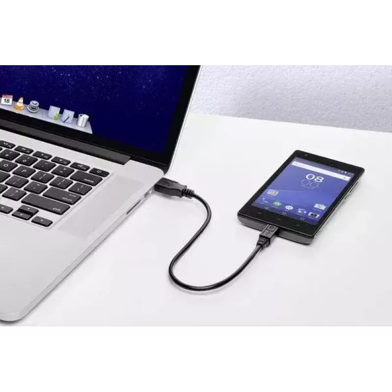 Kabel USB Renkforce RF-4463073 0,15 m USB A Micro-USB B Czarny